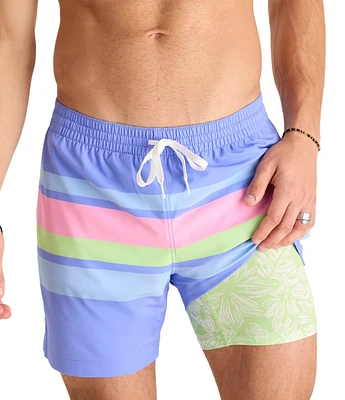 Chubbies Getaway Multi Stripe 5.5#double; Inseam Swim Trunks