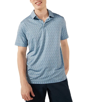 Chubbies Giddy Up Short Sleeve Printed Performance Polo Shirt