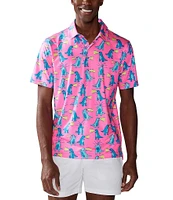 Chubbies Hear Me Roar Short Sleeve Printed Performance Polo Shirt