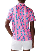 Chubbies Hear Me Roar Short Sleeve Printed Performance Polo Shirt