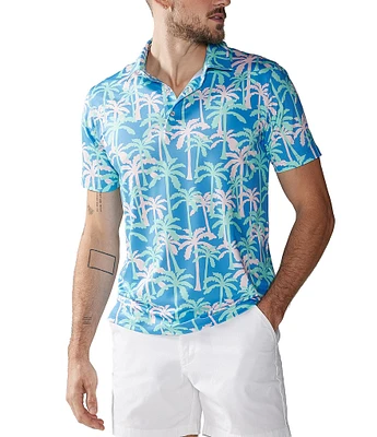 Chubbies Keep Palm Short Sleeve Performance Polo Shirt