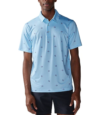 Chubbies Kiss My Putt Short Sleeve Printed Performance Polo Shirt