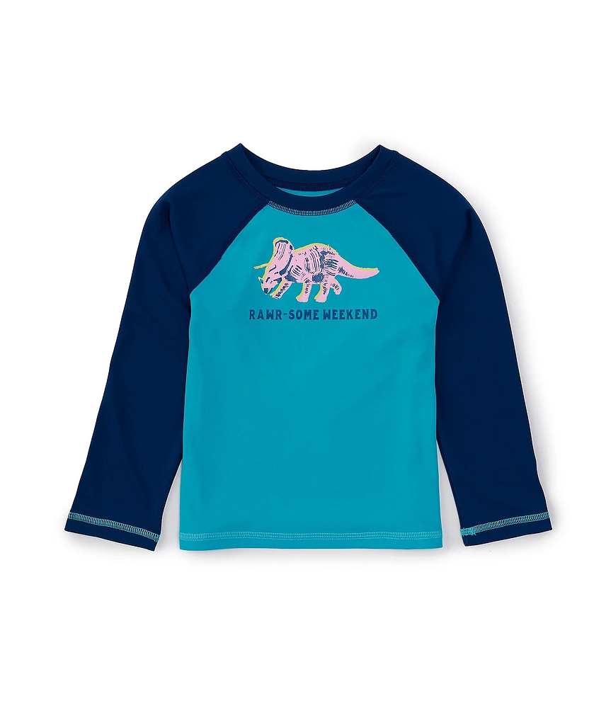 Chubbies Little Boys 2T-6 Long Sleeve Dino-Mite Rashguard