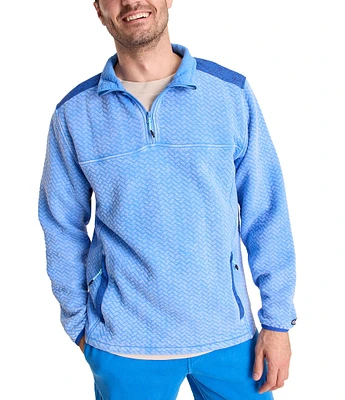 Chubbies Long Sleeve Big Sky Textured-Pattern 1/4-Zip Pullover