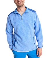 Chubbies Long Sleeve Big Sky Textured-Pattern 1/4-Zip Pullover