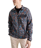 Chubbies Long Sleeve Dawn Textured Geometric Pattern Quilted Jersey Jacket