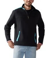 Chubbies Long Sleeve The Brightside Quilted Quarter-Zip Jersey Pullover