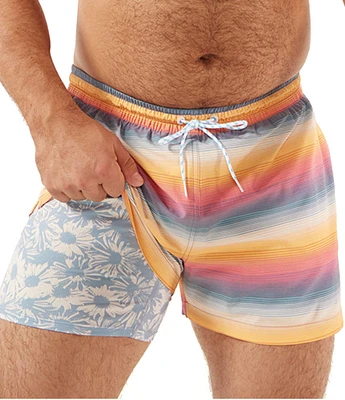 Chubbies Malibu Sunsets Classic 4#double; Swim Trunks