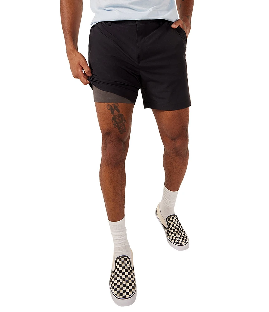 Chubbies Midnight Adventure Everywear Performance 6#double; Inseam Shorts