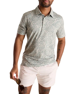 Chubbies Mosaic Short Sleeve Performance Polo Shirt
