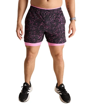 Chubbies Pink Concretes Ultimate Training Technical Performance Lined 5.5#double; Inseam Shorts
