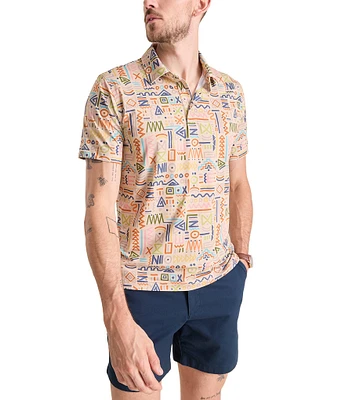 Chubbies Short Sleeve Disco Deserts Printed Performance Polo Shirt