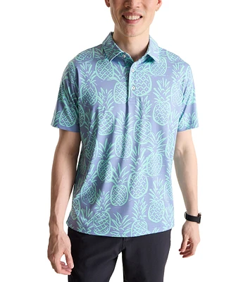 Chubbies Short Sleeve Hazy Thigh Printed Performance Polo Shirt