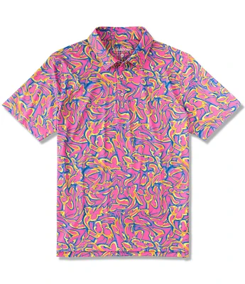 Chubbies Short Sleeve Lost My Marbles Printed Performance Polo Shirt