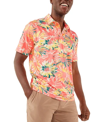 Chubbies Short Sleeve Printed Performance Polo Shirt