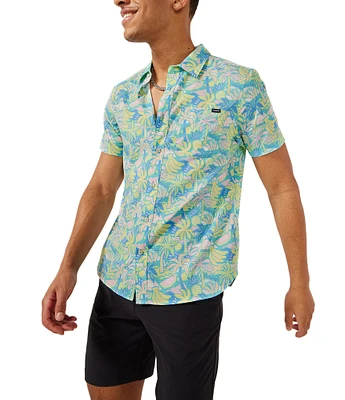 Chubbies Short Sleeve The Coco Cabana Breeze Printed Tech 2.0 Friday Woven Shirt