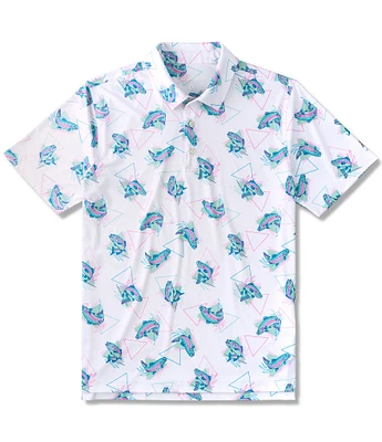 Chubbies Short Sleeve Trout Dipper Polo Shirt