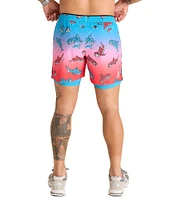 Chubbies Shred White And Blue Technical Performance 5.5#double; Shorts