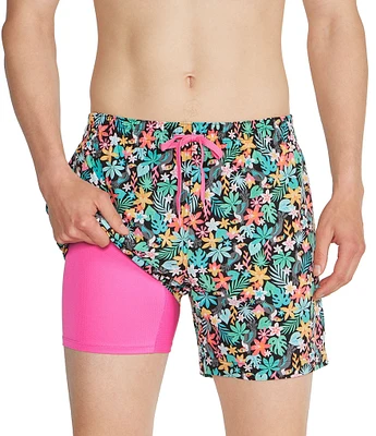 Chubbies The Bloomerangs Floral Print 5.5#double; Inseam Swim Trunks