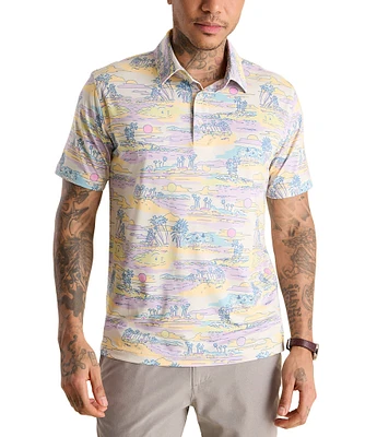 Chubbies The Kiss and Pastel Short Sleeve Performance Polo Shirt