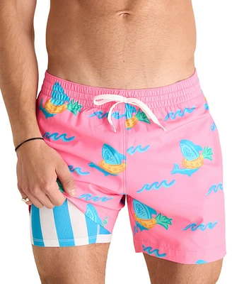 Chubbies The Pineapple Floaters 5.5#double; Classic Swim Trunks