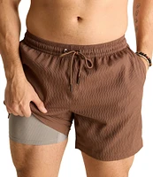 Chubbies The Sketches 5.5#double; Textured Swim Trunks