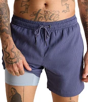 Chubbies The Sketches 5.5#double; Textured Swim Trunks