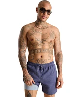 Chubbies The Sketches 5.5#double; Textured Swim Trunks