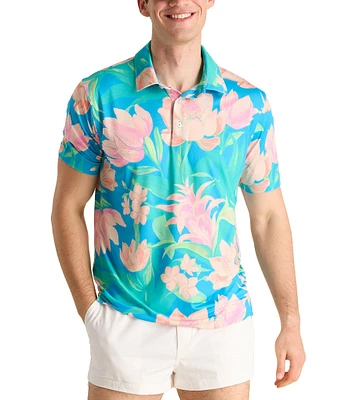 Chubbies The Stop & Smell the Roses Short Sleeve Performance Polo Shirt