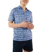 Chubbies Trianglater Short Sleeve Triangle Print Performance Polo Shirt