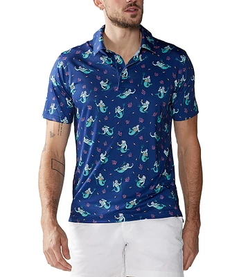 Chubbies Triton Of The Sea Short Sleeve Performance Polo Shirt