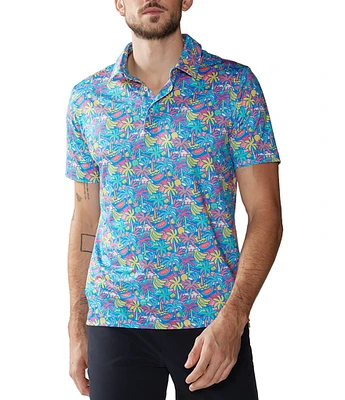 Chubbies Tropical Bunch Short Sleeve Performance Polo Shirt