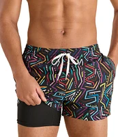 Chubbies Zig Zaggers 5#double; Inseam Swim Trunks