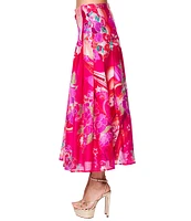 CIEBON Coordinating Pheona Floral Printed Pleated Midi Skirt