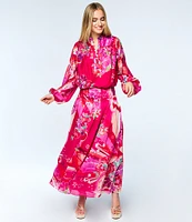 CIEBON Coordinating Pheona Floral Printed Pleated Midi Skirt