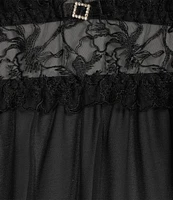 Cinema Etoile Soft Cup Embroidered Halter Babydoll