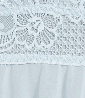 Cinema Etoile Soft Cup Halter Babydoll with Crochet Lace