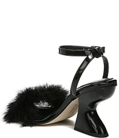 Circus NY by Sam Edelman Brenna Ostrich Feather Ankle Strap Dress Sandals