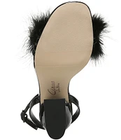 Circus NY by Sam Edelman Brenna Ostrich Feather Ankle Strap Dress Sandals