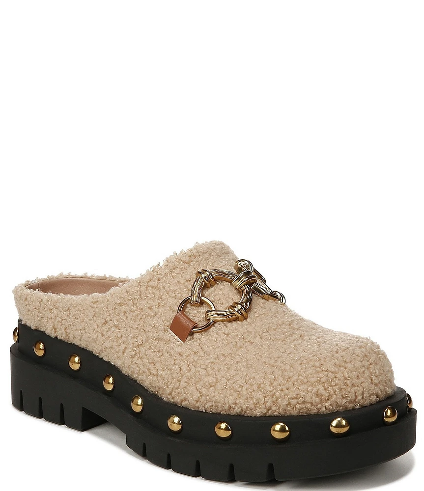 Circus NY by Sam Edelman Annie Sherpa Chain Bit Platform Clogs