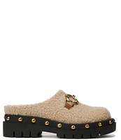 Circus NY by Sam Edelman Annie Sherpa Chain Bit Platform Clogs