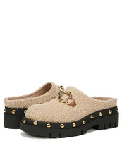 Circus NY by Sam Edelman Annie Sherpa Chain Bit Platform Clogs