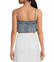 Circus NY by Sam Edelman Bustier Denim Crop Top