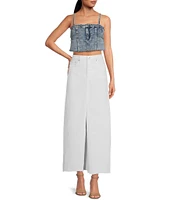 Circus NY by Sam Edelman Bustier Denim Crop Top