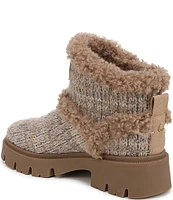 Circus NY by Sam Edelman Clare Knit Faux Shearling Cold Weather Booties