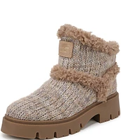 Circus NY by Sam Edelman Clare Knit Faux Shearling Cold Weather Booties