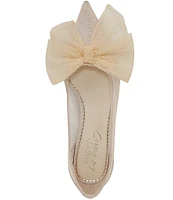 Circus NY by Sam Edelman Darcey Polka Dot Mesh Cap Toe Bow Detail Point Toe Ballet Flats