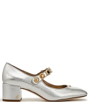 Circus NY by Sam Edelman Elaine Metallic Embellished Mary Jane Dress Pumps