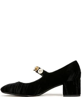 Circus NY by Sam Edelman Elaine Velvet Embellished Mary Jane Dress Pumps