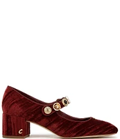 Circus NY by Sam Edelman Elaine Velvet Embellished Mary Jane Dress Pumps